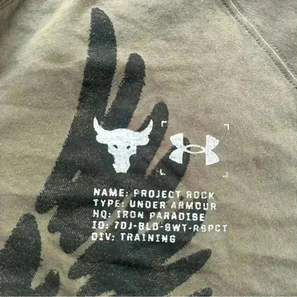 NWT Under Armour Women's Project Rock Wings Army Green Workout Loose Top Size L - Picture 12 of 15